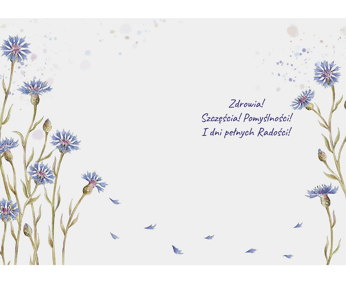 Greeting card a5 cornflowers, 1 pc.